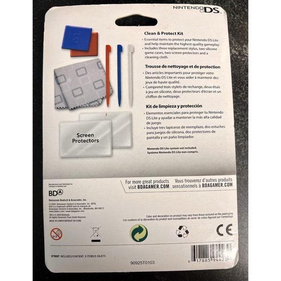 Nintendo DS Clean & Protect Kit - 3x Stylus, Screen Protectors - New & Sealed - Picture 2 of 2